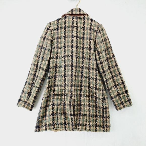 Soft Surroundings Yorkshire Houndstooth Plaid Pea Coat, Size S - Picture 3 of 10